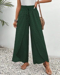 Stella | Lisette Hose mit weitem Bein und geometrischem Druck – Grün