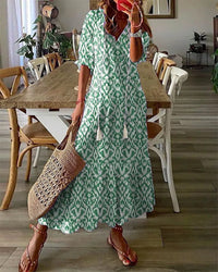 Carrie™ Stilvolles Maxi-Kleid – Grün