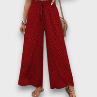 Mavilda – Weit geschnittene Hose mit hohem Bund – Rot