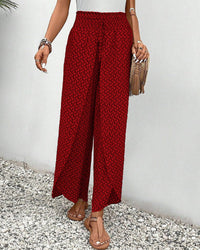 Tineke™ | Bequeme Hose mit weitem Bein – Rot