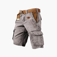 Herren-Utility-Shorts mit Taschen für Freizeit und Abenteuer – Grau