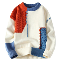 Grayson™ - Bequemer Strickpullover – Blau - Orange
