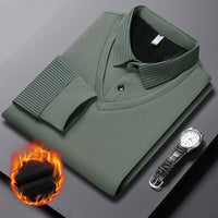 Striped Lapel Two-piece Shirt – Grün