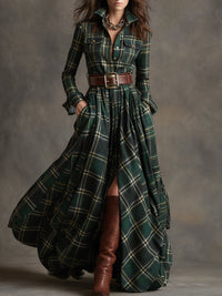 Scarlett™ - Kleid mit Gürtel – Grün