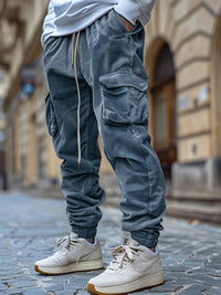 Baruch - Atmungsaktive Cargo Hose Mit Kordelzug in Der Taille – Blau