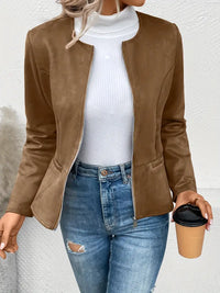 EDELMIRA - JACKE MIT REISSVERSCHLUSS – Braun