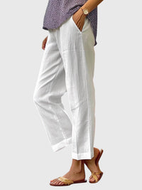 Amelie | Elegante Damenhose modern geschnitten – Weiß
