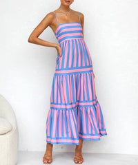 Berta | Damen Maxikleid – Rosa