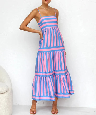 Nina - Vintage Rückenfreies Maxikleid