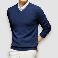 Hugo | V-neck Knit Sweater – Blau