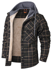 Avraham - Langärmelige Kapuzen Jacke Mit Tasche – Oliv