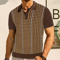 Nicholas | Spitzer Kragen Regular-Fit Poloshirt – Braun