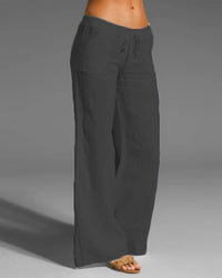 Eudora | Damen Hose mit weitem Bein – Schwarz