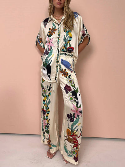 Linnea - Loose Satin Zweiteiler