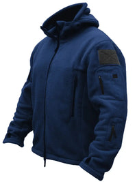 Braun | Winterjacke für Herren Fleece Gefüttert Winddicht – Blau