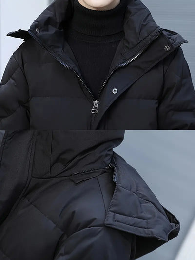 Dishce | Warme lange gesteppte Winterjacke für Männer