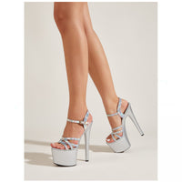 Orthopädische Stiletto-Sandalen für Frauen – Celestina – Silber