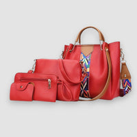 Evelin | 4-teiliges Taschenset – Rot