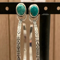 Boho-Ohrringe Vintage Onyx – Grün
