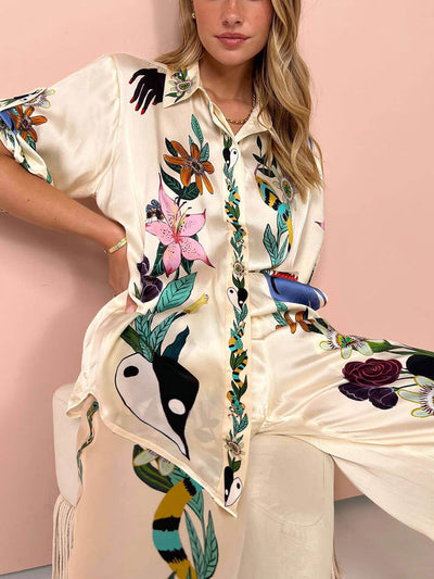 Linnea - Loose Satin Zweiteiler