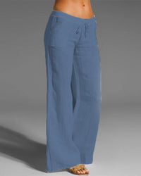 Eudora | Damen Hose mit weitem Bein – Himmelblau
