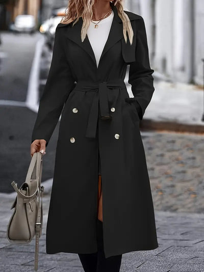 Liabron | Eleganter Allure Trench mit Gürtel und Revers