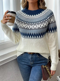 Klassischer PULLOVER | ELEGANTES ISLÄNDISCHES DESIGN – Weiß