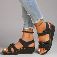 Benigna | Bequeme Sandalen für schmerzfreie Schritte – Schwarz