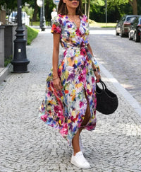 Heidi-Mode | Stilvolles Wickelkleid – Mehrfarbig