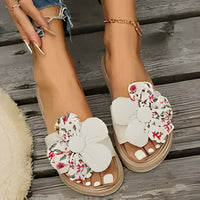 Irma | Schicke Sommer-Sandalen mit Blumenmuster für Frauen – Beige