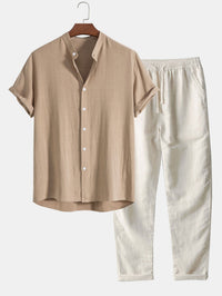 Heidi-Mode | Leinen Shirt und Hose – Beige