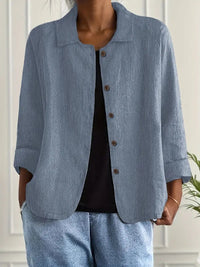 Giesela – Atmungsaktives Langarmhemd – Blau