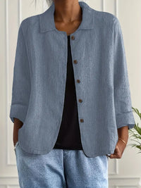 Athena | Rundhals Kurzarm Top – Blau