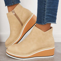 Nikkole - Stilvolle Damenstiefel mit Reißverschluss – Beige