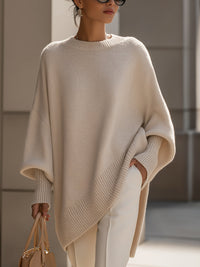 Alina – Minimalistischer Luxus-Strickpullover – Beige