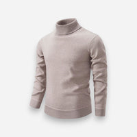 Rollkragen Strickpullover aus Baumwolle für Herren in schlichtem Design – S