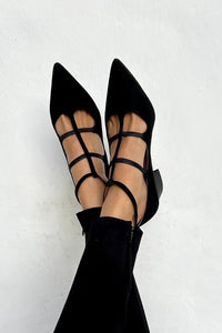 Lea | Damen Sandaletten elegant Riemchen Design – Schwarz