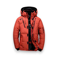 Outdoor Winterjacke für Herren in matter Optik – Orange