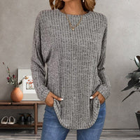 ERNESTINE - ÜBERGROSSES STRICKPULLOVER – Grau