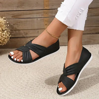 Bea™ | Orthopädische Sandalen mit stilvoller Schleife – Schwarz