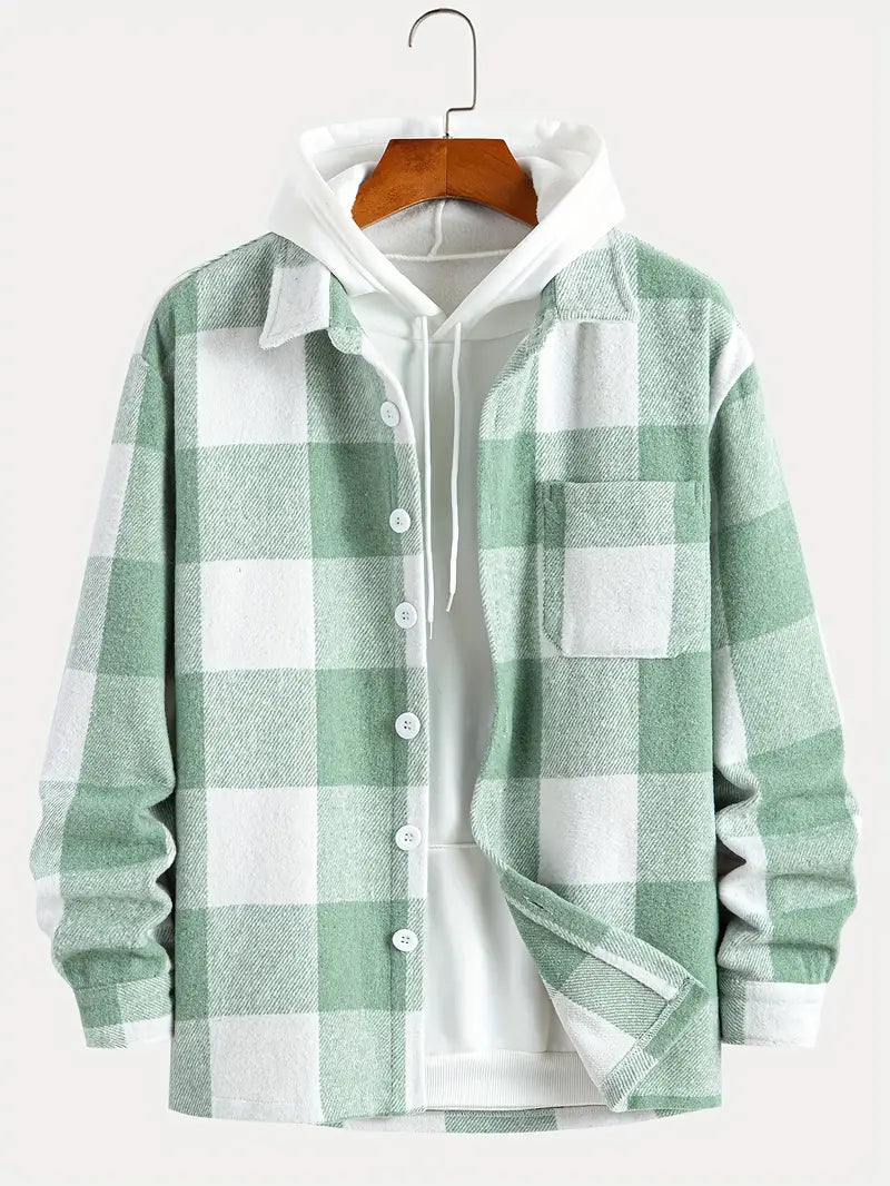 Keyaura | Vielseitige Herren Fleecejacke mit Karomuster, stilvoll