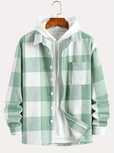 Keyaura | Vielseitige Herren Fleecejacke mit Karomuster, stilvoll