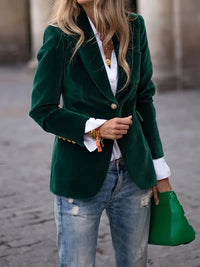 Blazer für Damen - Elegante Leinen-Sommerjacke – Grün