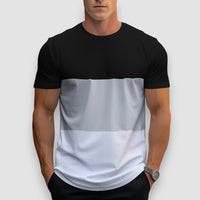 Enzo | Blocked T-Shirt – Schwarz