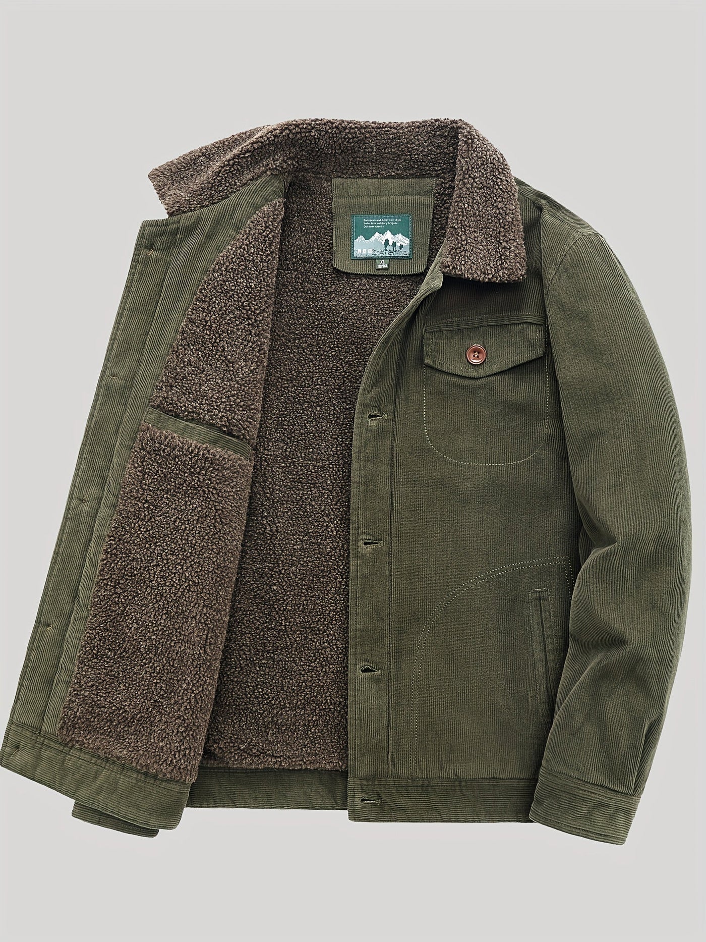 Thiago | Outdoor Jacke mit Knopfleiste für Herren – Warm und Robust