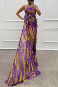 Damen Ein Schulter Asymmetrisches Hochzeitsgast Kleid | Maxi – Lila
