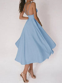Canyon | Elegantes Damenkleid mit V-Ausschnitt – Blau