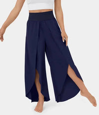 Heidi-Mode | Bequeme Yogahose mit Weitem Bein – Mineralblau