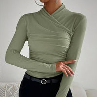 Clarinda™ Eleganter Gewickelter Stil – Oliv