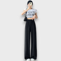 Arvena – Leichte Leinenhose – Schwarz